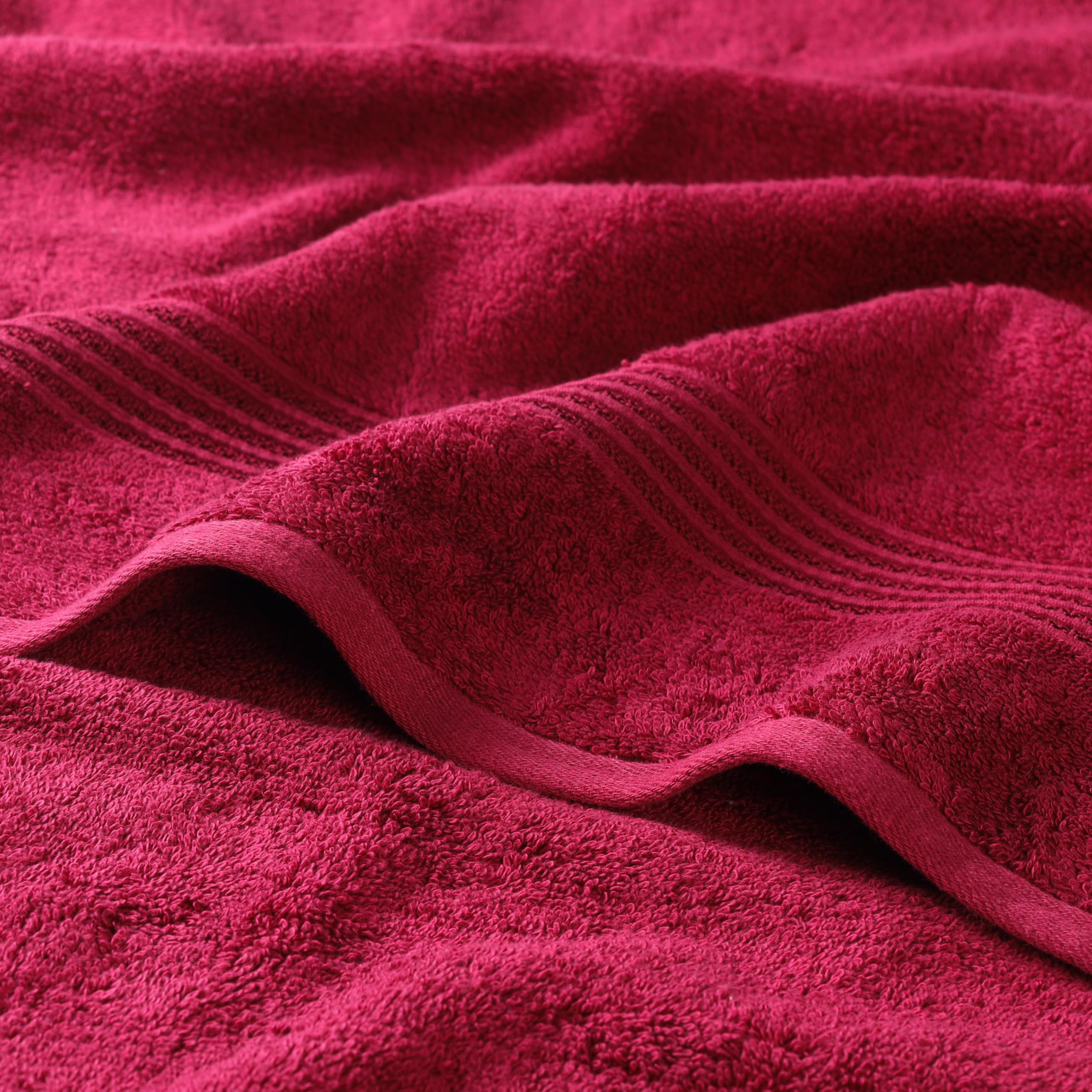 Superior Egyptian Cotton 8-Piece Hand Towel Set, Towel Basics For Quick Dry, Absorbent Small Towels, Facial, Spa, Kitchen, Bathroom Essentials, Apartment, Guest Bath, Soft, Washcloth, Burgundy