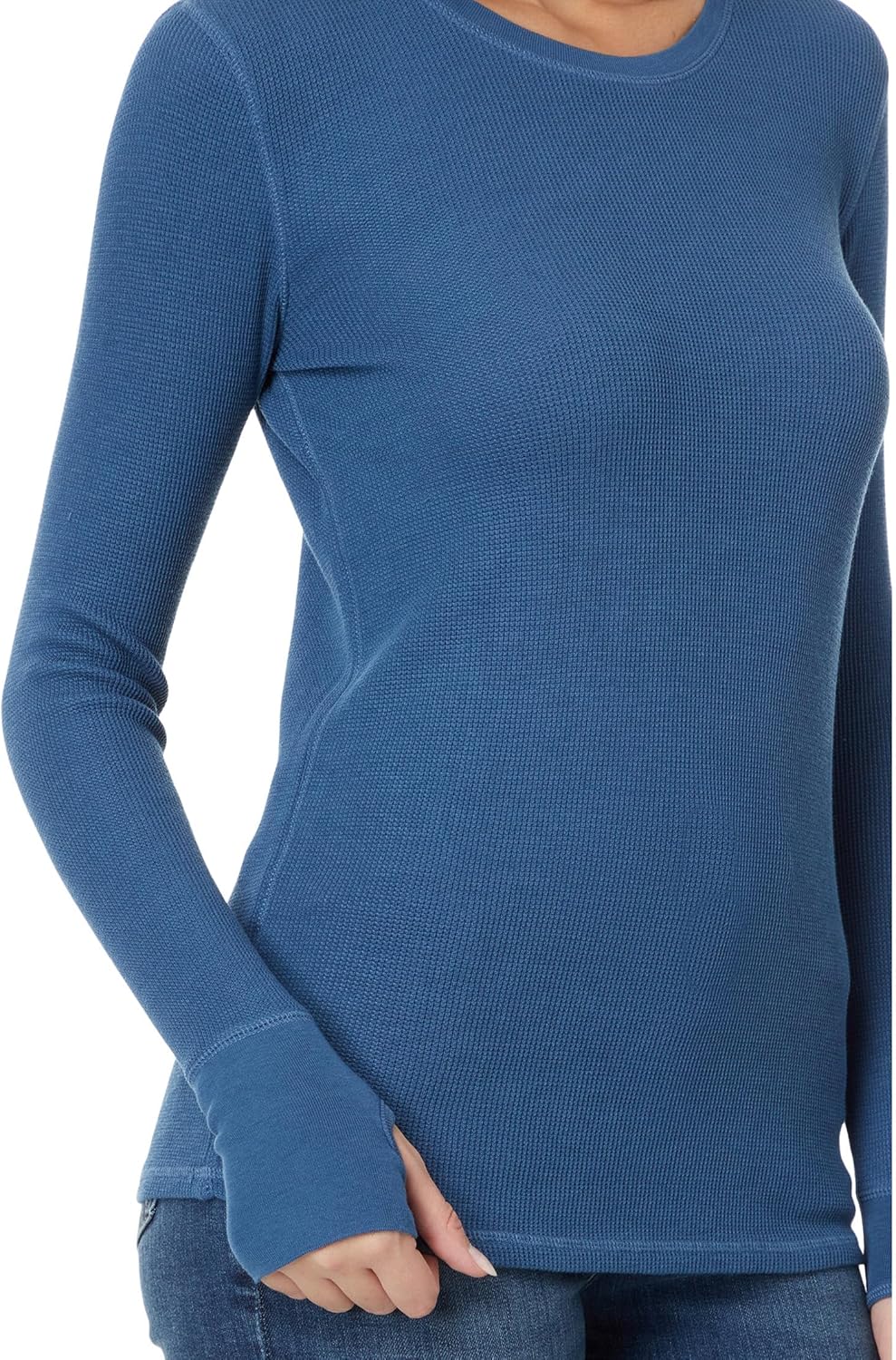 Mod-O-Doc Women's Long Sleeve Crew Neck Tee with Thumbhole - Image 3