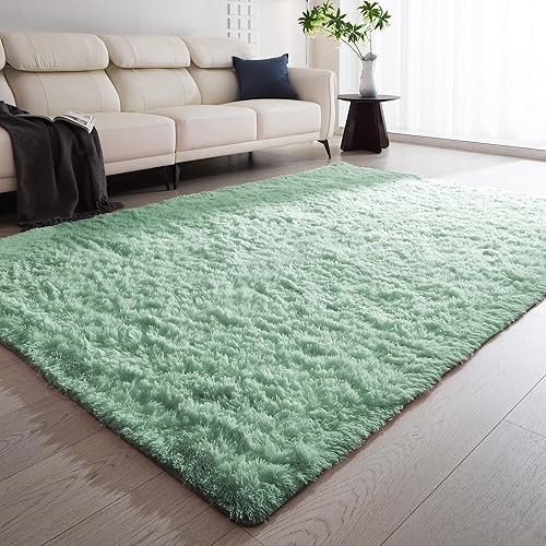Grozoken Alfombra suave de área grande de 8 x 10 pies, alfombra lanuda 2023, alfombra de felpa gruesa y antideslizante para sala de estar, disponible en Yaxa Peru