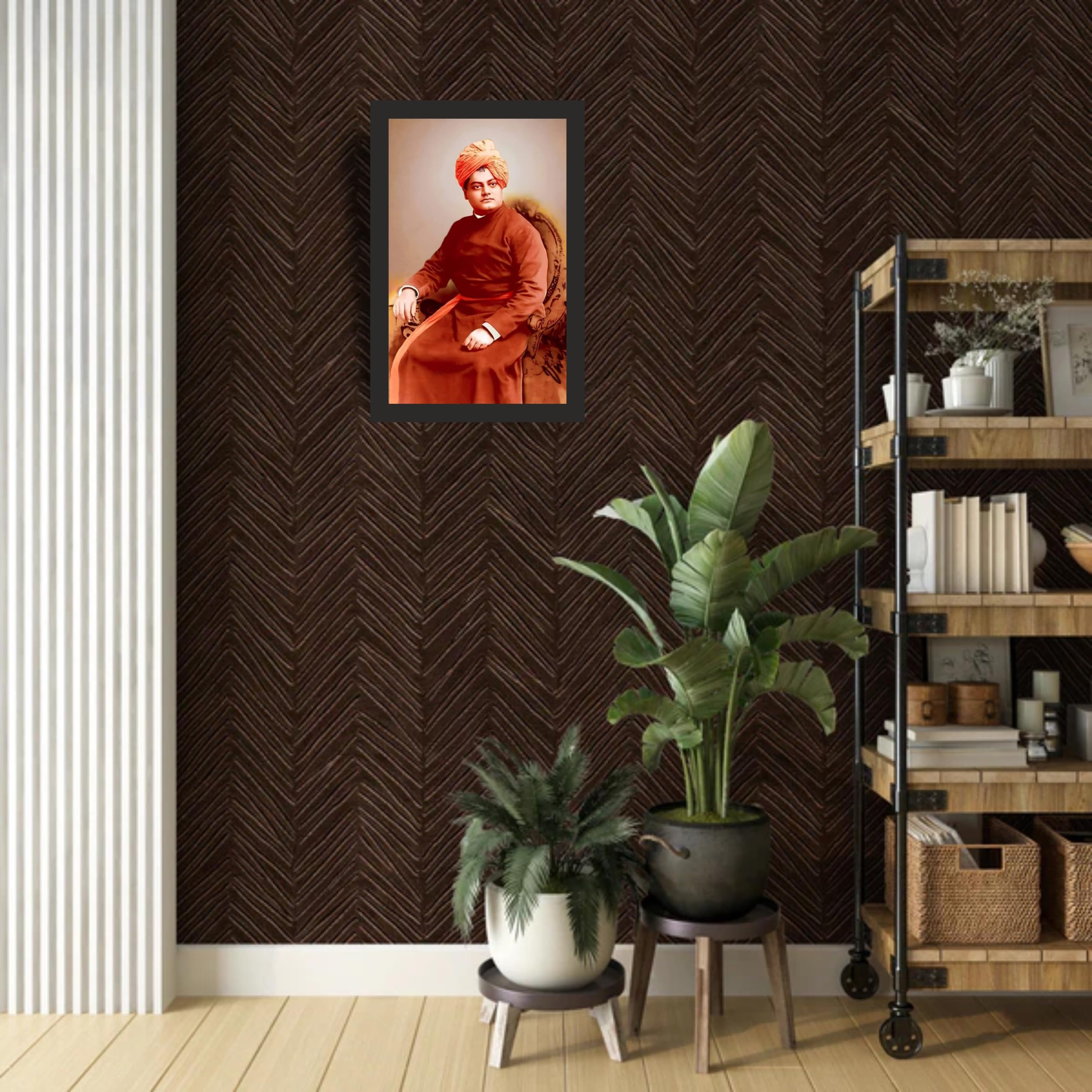 Swami Vivekananda Portrait Wall Art Frame 12x18 Inch