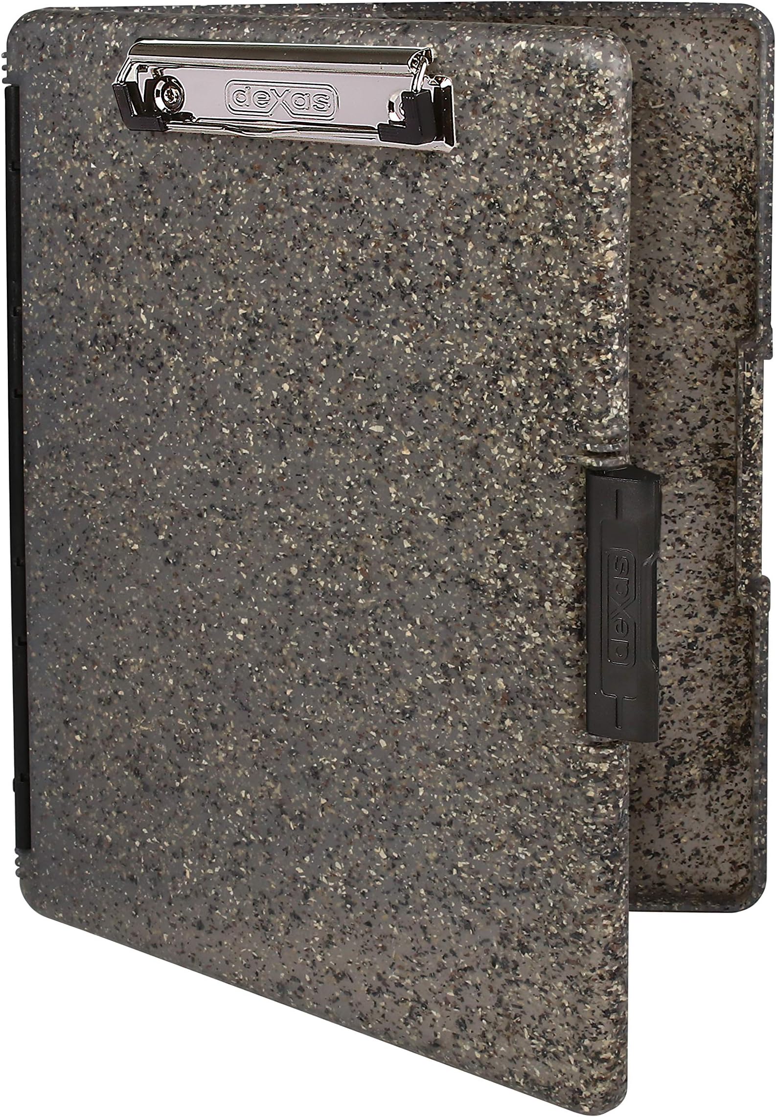 Dexas Slimcase 2 Plastic Clipboard with Storage and Side Opening, Heavy Granite, Office Supplies Clipboards to Organize, Carry and Store, A4 Holder, Nursing Clipboards