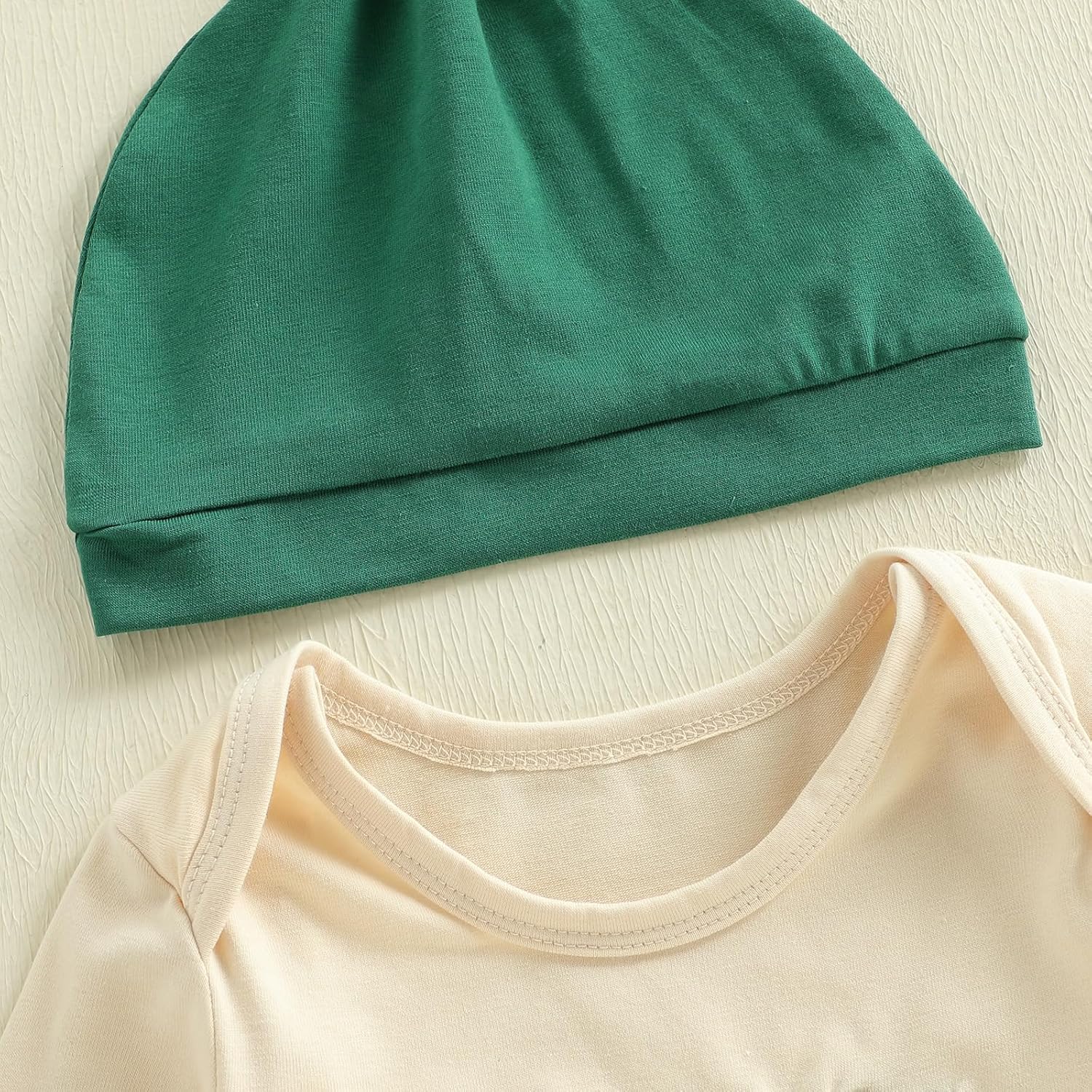 Kuriozud St Patricks Day Baby Boy Outfit First St Patricks Day Romper and Shamrock Pants Set with Hat 3Pcs Spring Clothes - Image 9