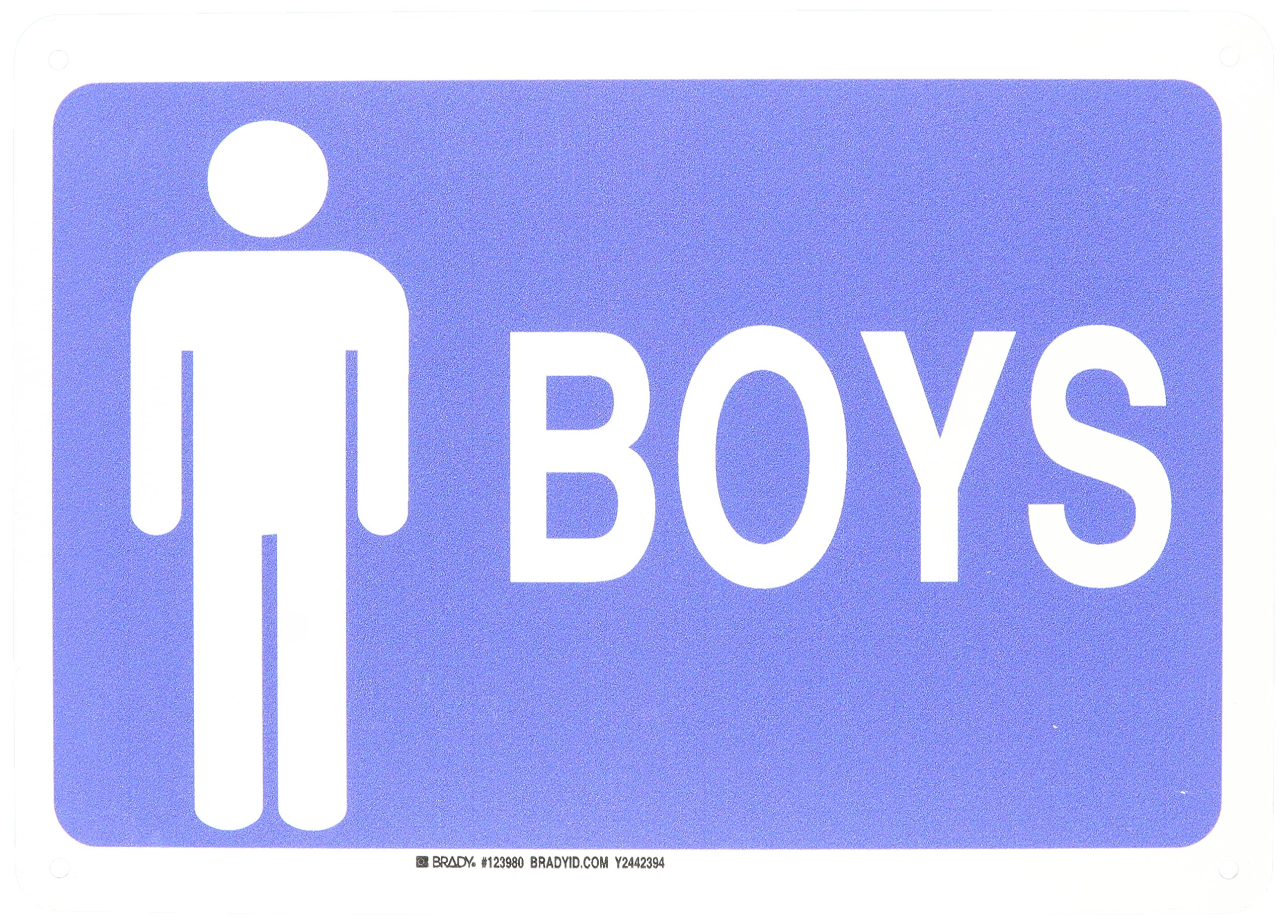 Panneau de restroom Boys Brady pour simplifier le repérage des toilettes garçons