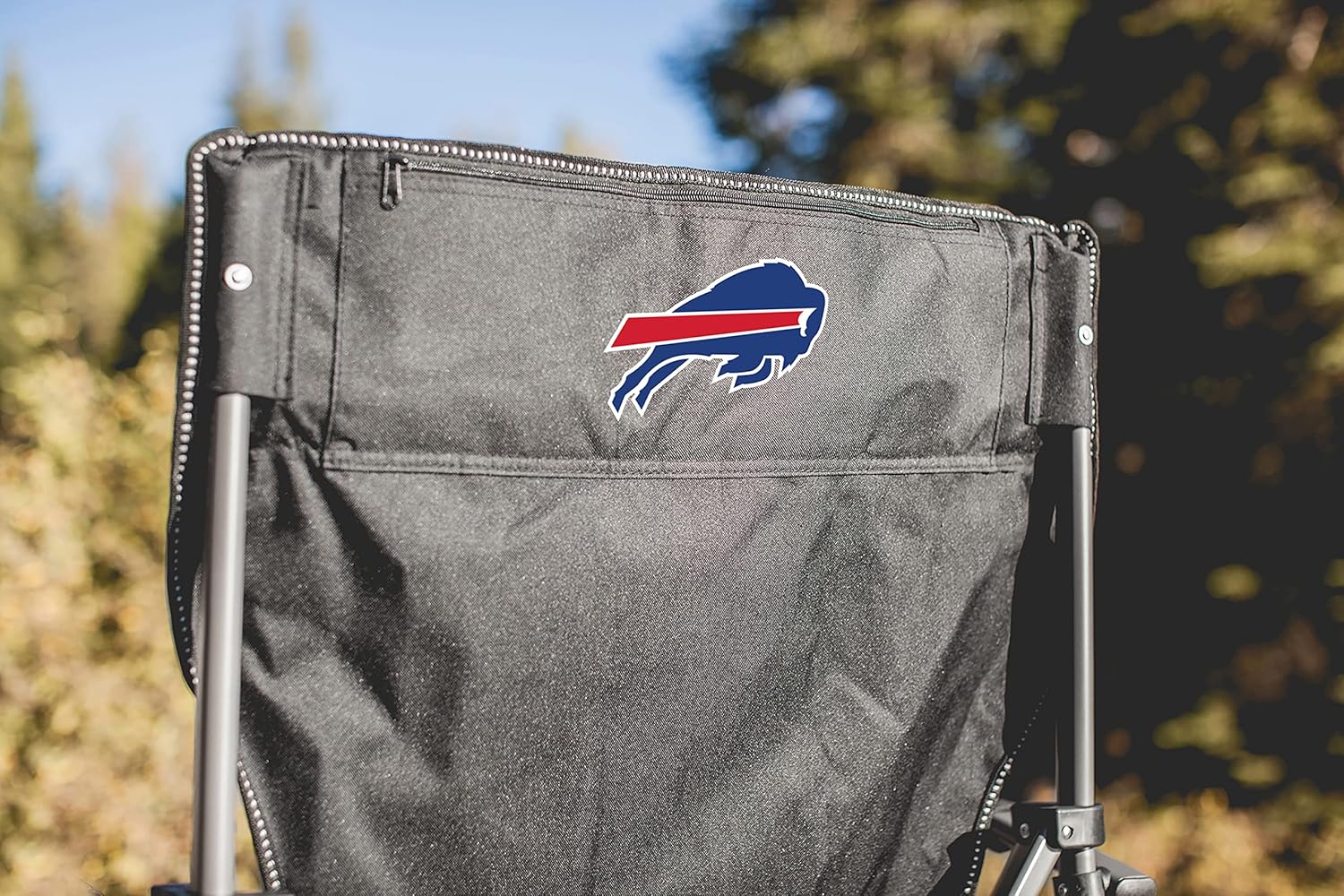 Picnic TIME NFL Buffalo Bills Big Bear XXL Camp Chair with Cooler, Heavy Duty Beach Chair, 500 lb Capacity Camping Chair with Carry Bag, (Black)