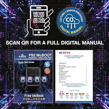 Kaico Free McBoot 8MB PS2 Memory Card FMCB 1.966 for PS2 Console Free McBoot PS2 Plug & Play Memory Card PS2 Softmod Solution