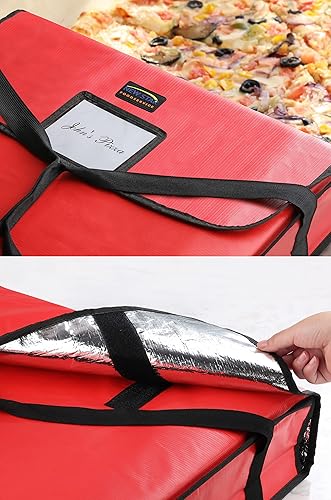 Miniatura 58 de New Star Foodservice 51155 Bolsa aislante para pizza de 22 x 22 x 13 pulgadas, color negro