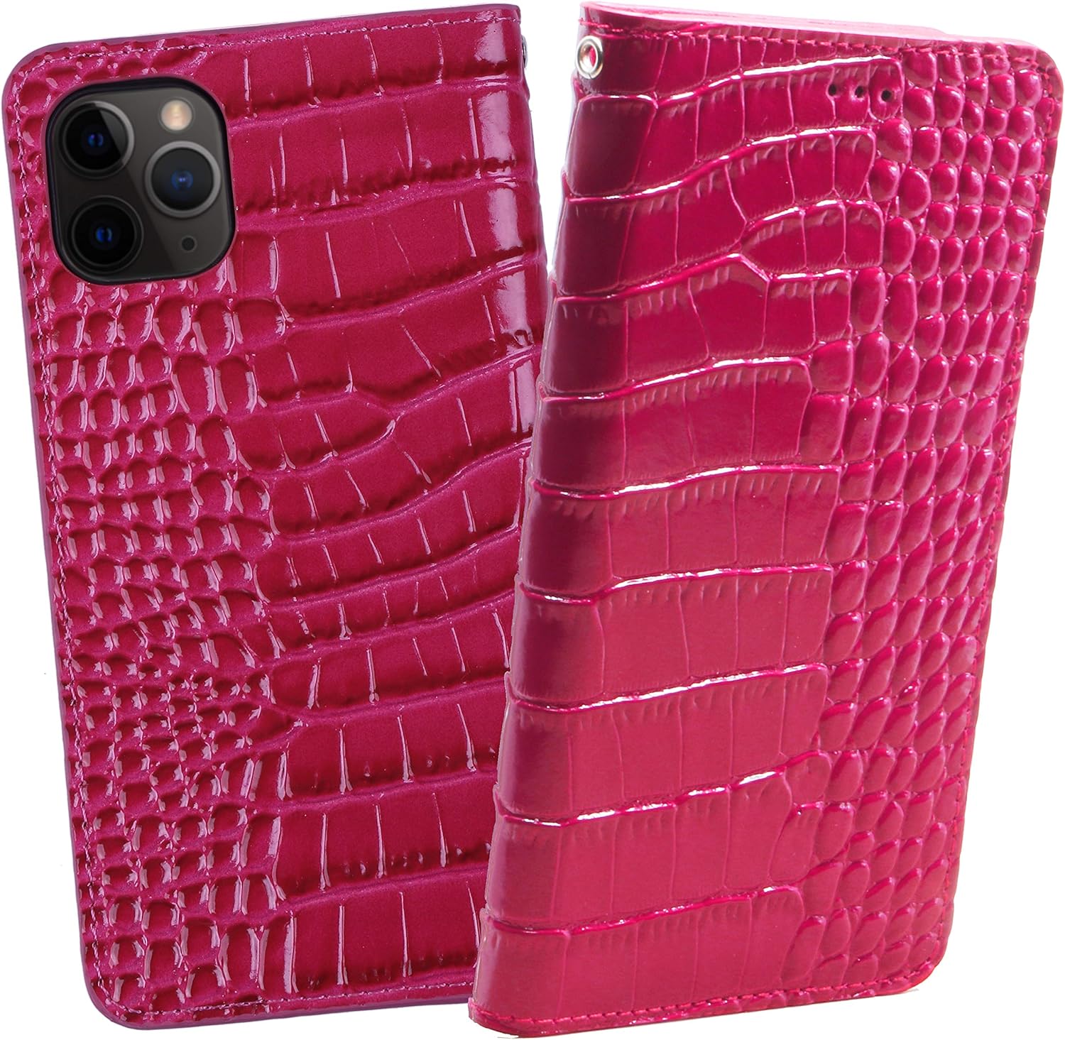 Amazon Co Jp クロコダイル X 牛革 Iphone11 Pro Apple Rezuell 手帳型 クロコ レザー ケース Iphone 11pro ピンク 家電 カメラ