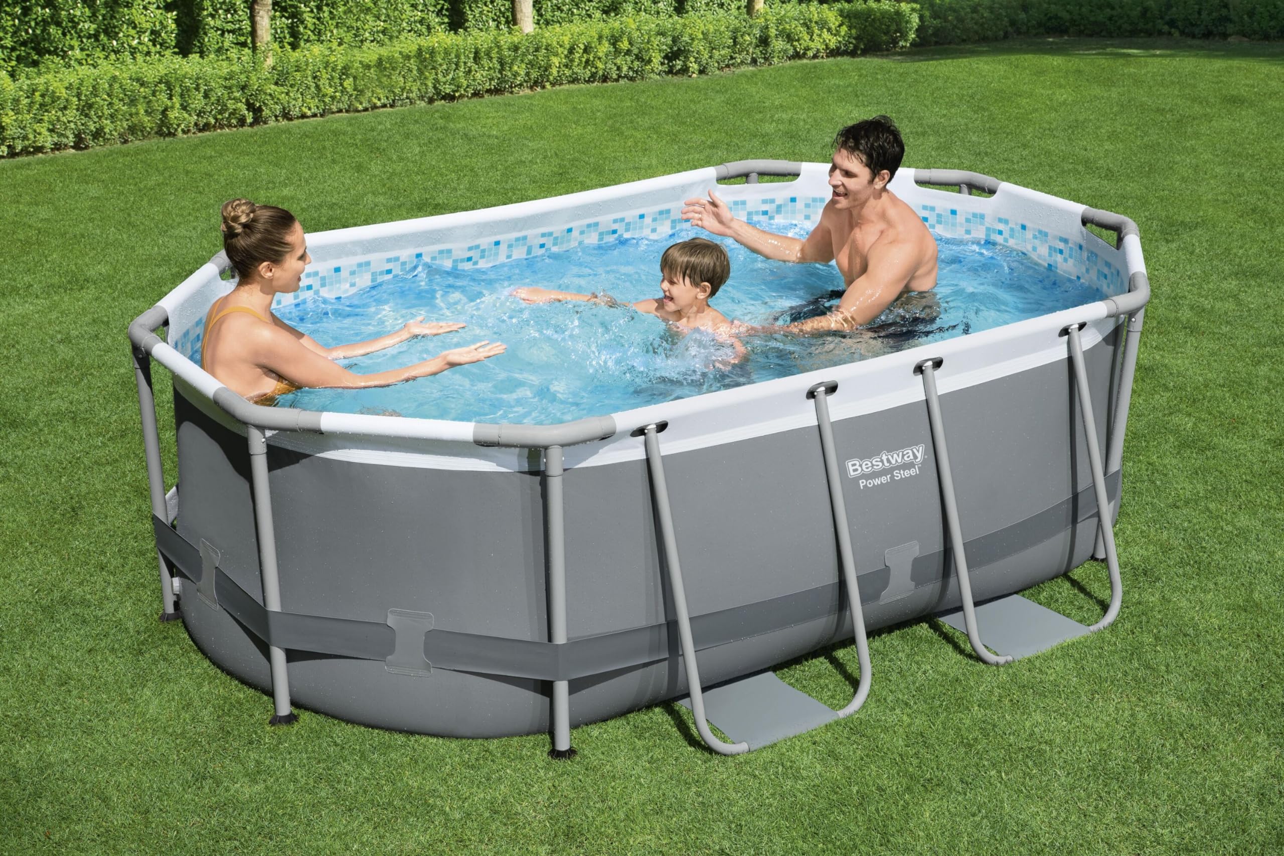 Amazon.com: Bestway Power Steel™ Oval Above Ground Pool 305 x 200
