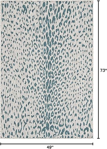 Vista 109 de Unique Loom Outdoor Safari Collection - Alfombra Samburu (10 pies cuadrados, natural/marrón claro)