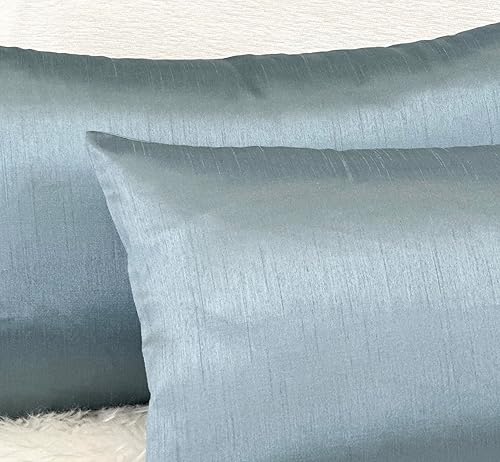 Vista 223 de Aiking Home - Funda de almohada de seda sintética, cierre de cremallera, juego de 2