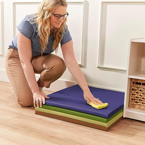 Miniatura 9 de ECR4Kids SoftZone Play Patch - Tapete de actividad cuadrado, tapete de juego modular, tono terrícola, paquete de 4