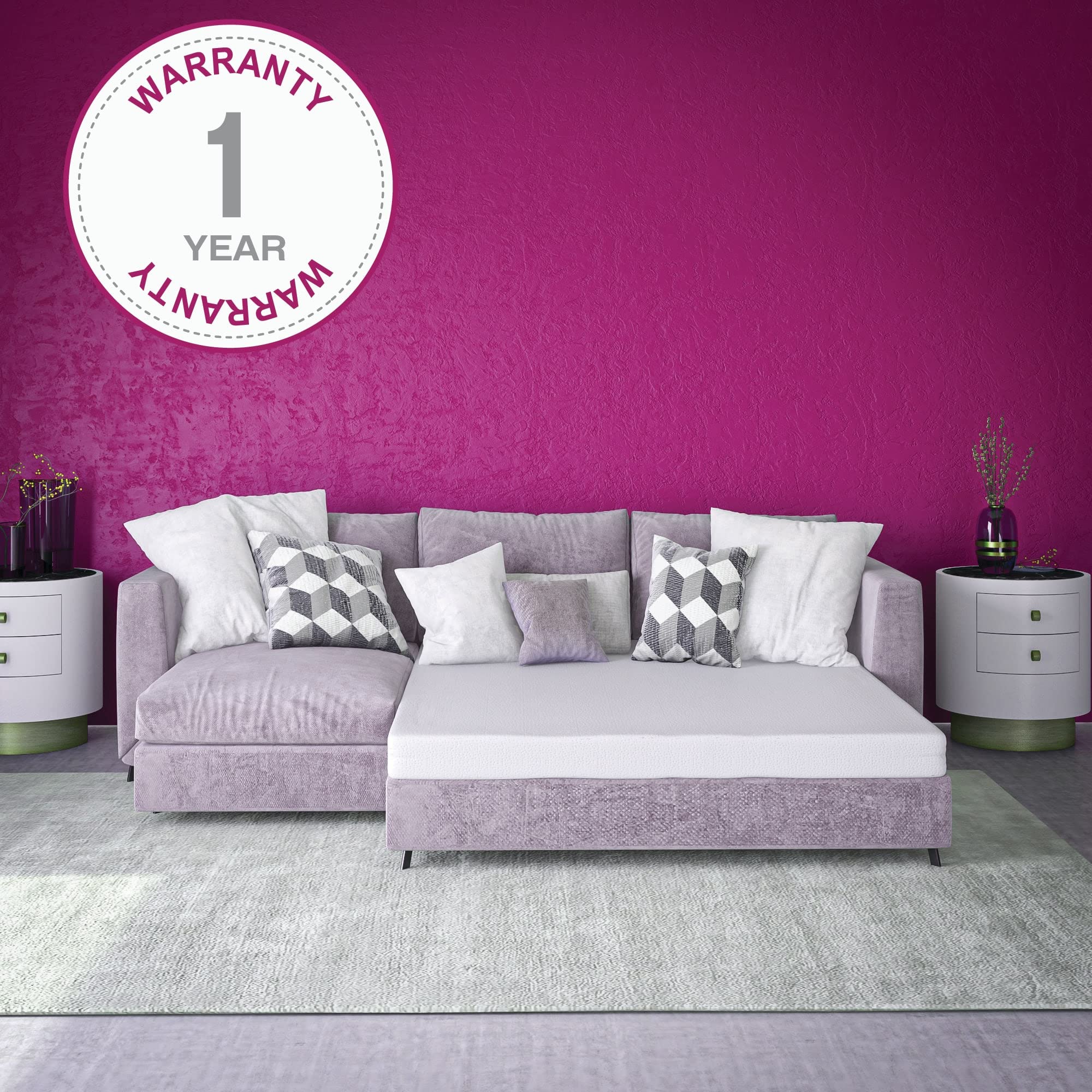 Classic Brands 4.5Inch Memory Foam Replacement Mattress for Sleeper