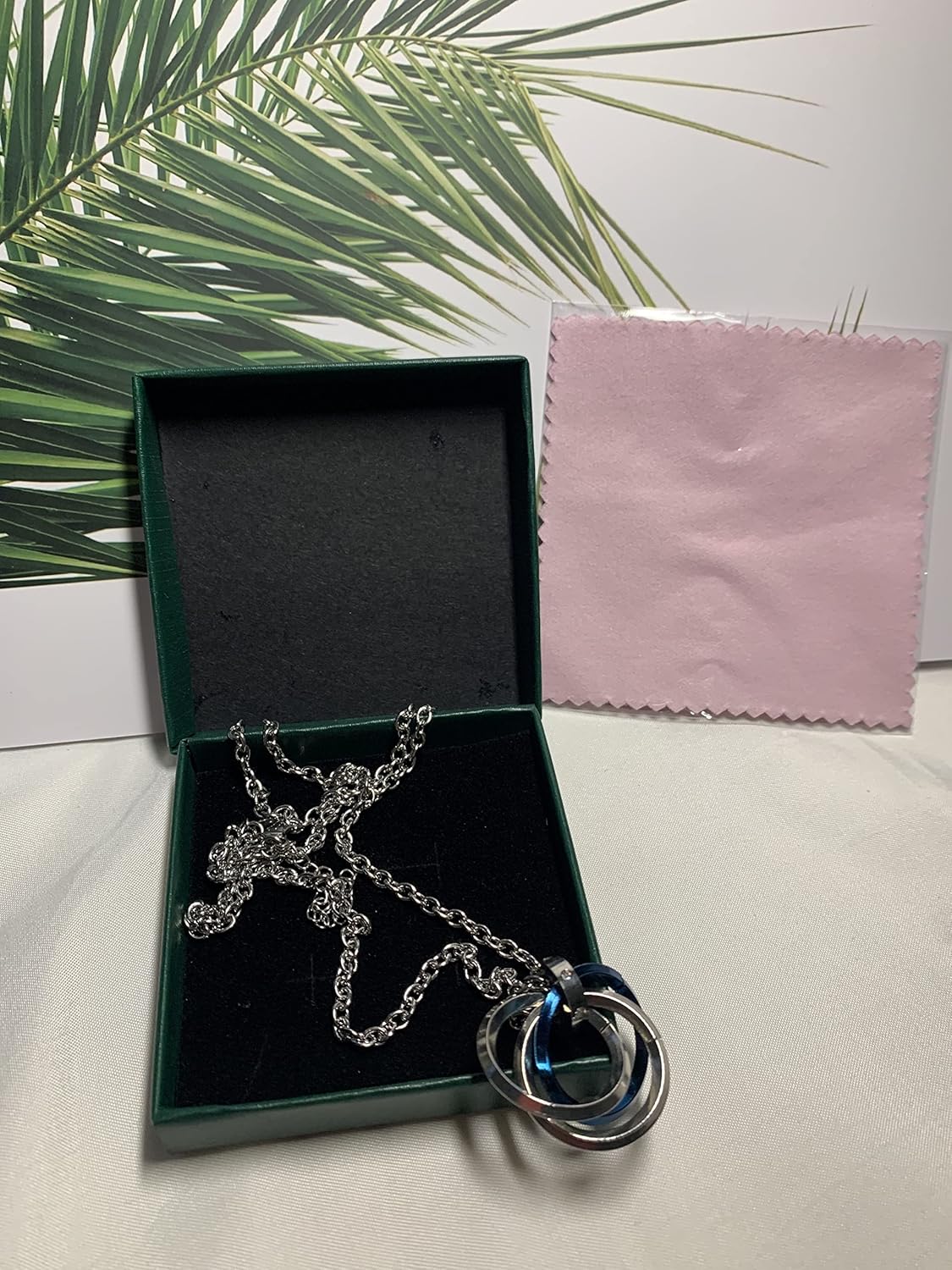 Men's Titanium Steel Three Ring Hip Hop Necklace - Image 5