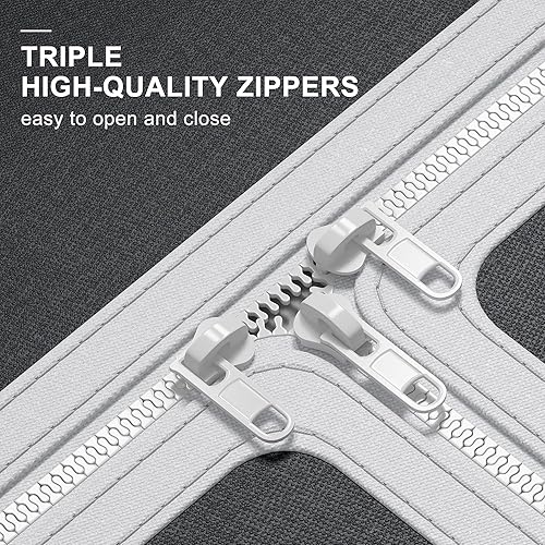 Miniatura 4 de Raybee Funda para estante de ropa, funda de tela para estante de ropa con cremallera, funda de perchero con ventana transparente de PVC y 8