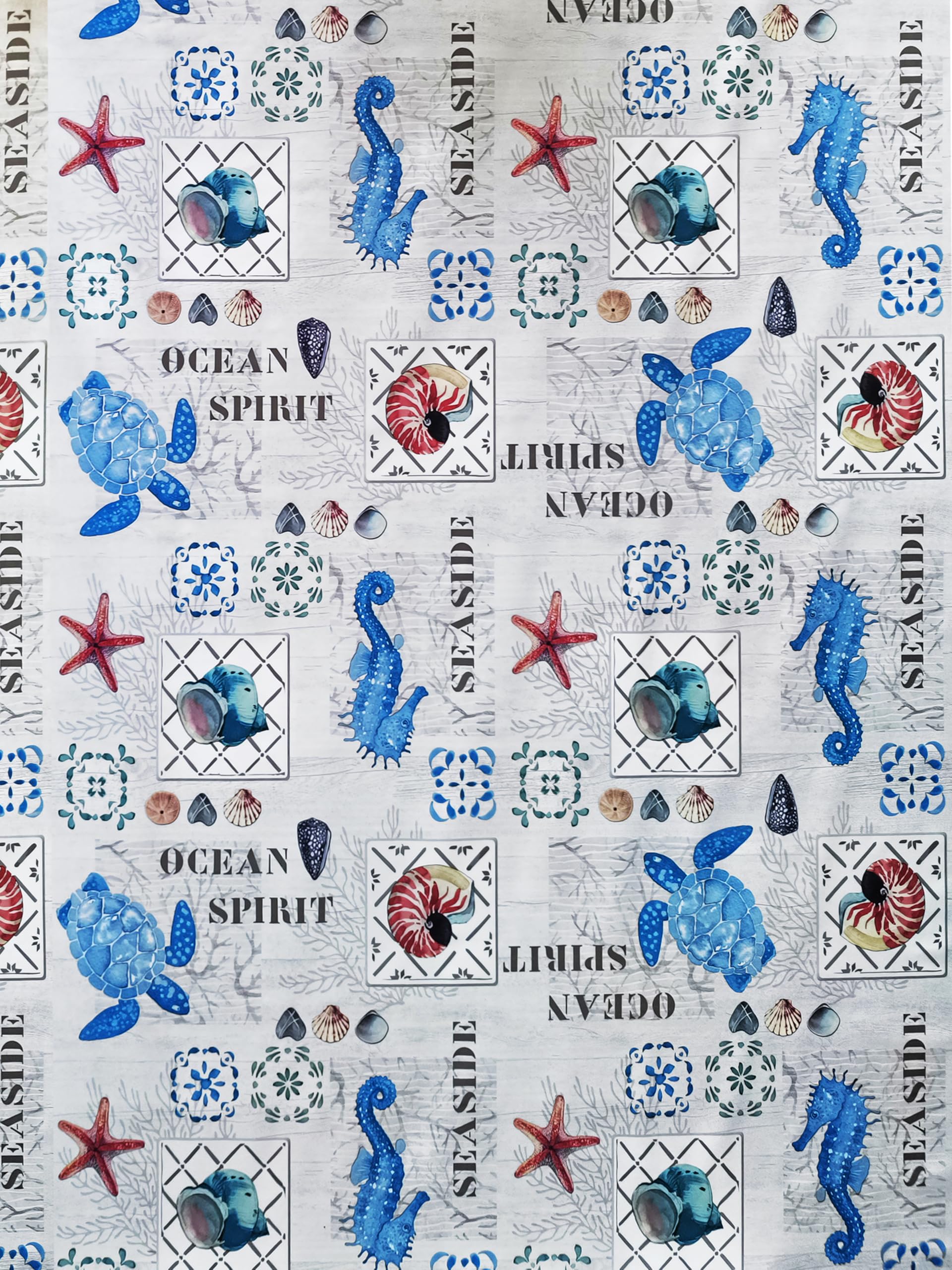 PROCIDA Tovaglia plastificata in PVC Stampato 345 gr/m2 (Var. 005, 140 x 450 cm)