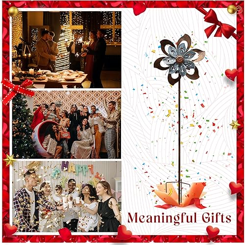 Miniatura 5 de Girador de viento para jardín  Molino de viento grande para exteriores, adorno de tulipán para puerta delantera, idea de regalo para madre,