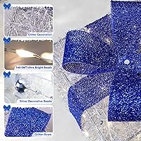 Vista 5 de Decoraciones de Navidad Azules, Cajas de Regalo Iluminadas de Navidad 140 LEDs Regalos Luminosos Decoración Navideña, 8 Modos y Función de Azul