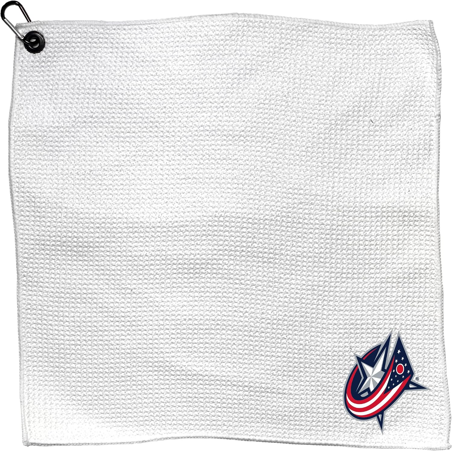 Team Golf NHL NHL Microfiber Towel - 15" X 15" (White) with Carabiner Clip, Premium Microfiber with Deep Waffle Pockets- Superior Water Absorption and Quick Dry Golf Cleaning Towel