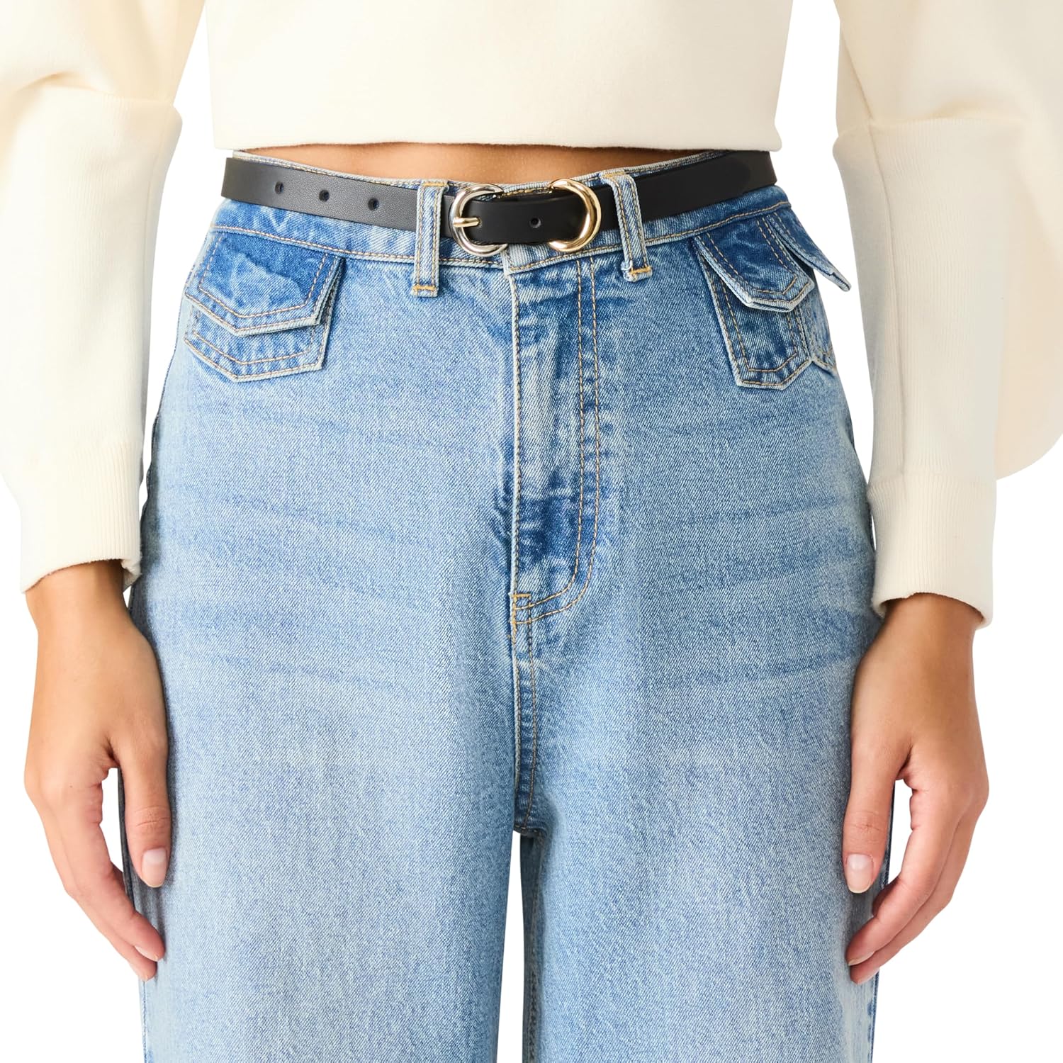 Steve Madden Women's Western 3 for 1 Belt Set