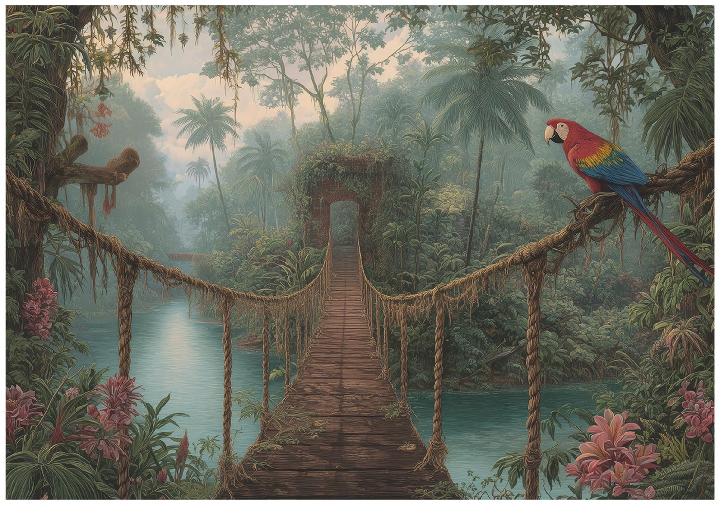 Wallarena Jungle Green Wall Mural Photo Wallpaper For Living Room & Bedroom 300 X 210 Cm