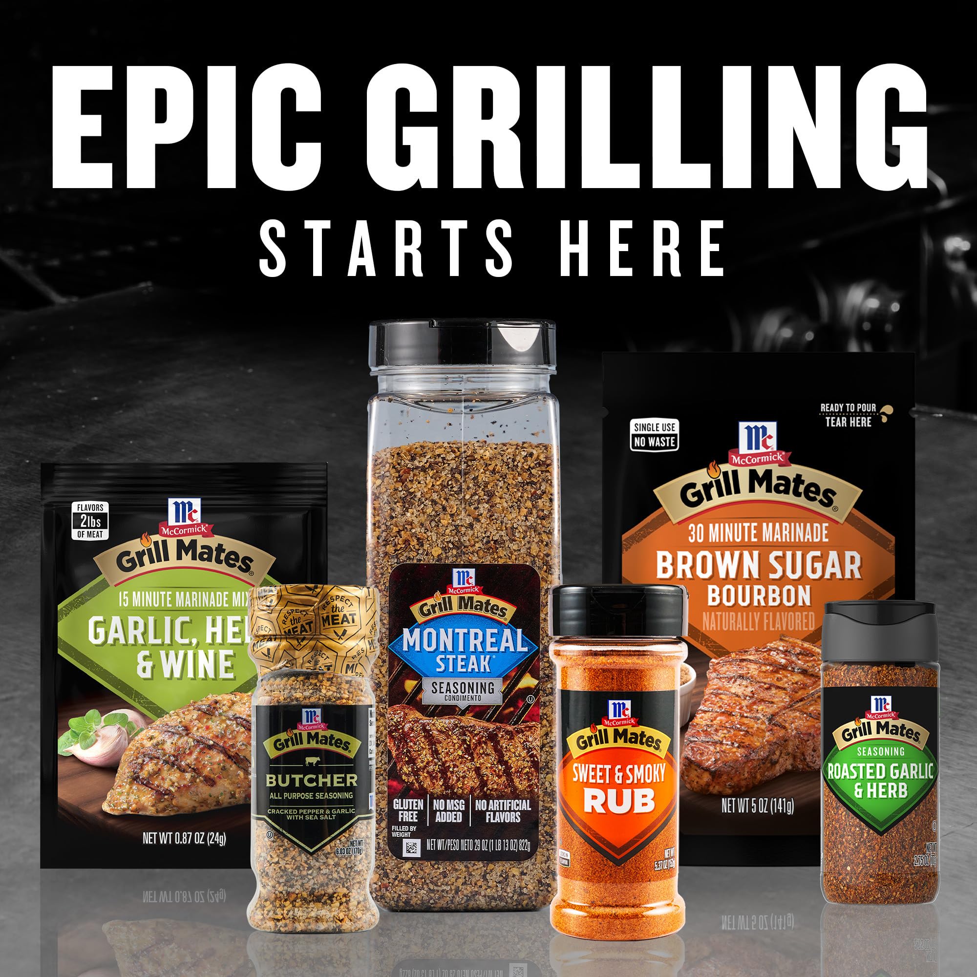 McCormick Grill Mates Montreal Steak Seasoning, 29 oz.
