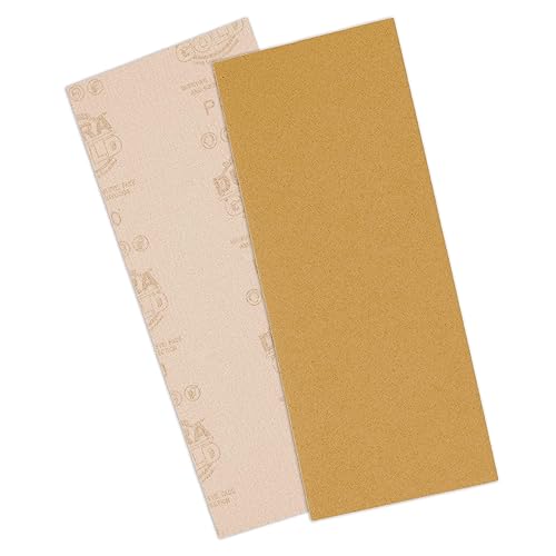 Miniatura 3 de Dura-Gold Hojas de papel de lija dorado de 12 hoja, grano 120 (caja de 16)  Carpintería para muebles de madera  Hojas de soporte de gancho y bucle