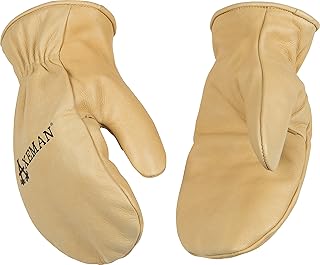 Kinco 1930 Axeman Heatkeep Thermal Lined Grain Cowhide Leather Mitt, Work, Medium, Palomino (Pack of 6 Pairs)