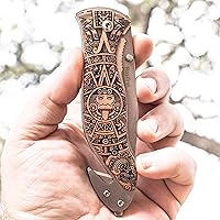 Vista 4 de Cuchillo - Calendario Azteca 138 (Grabado a doble cara)