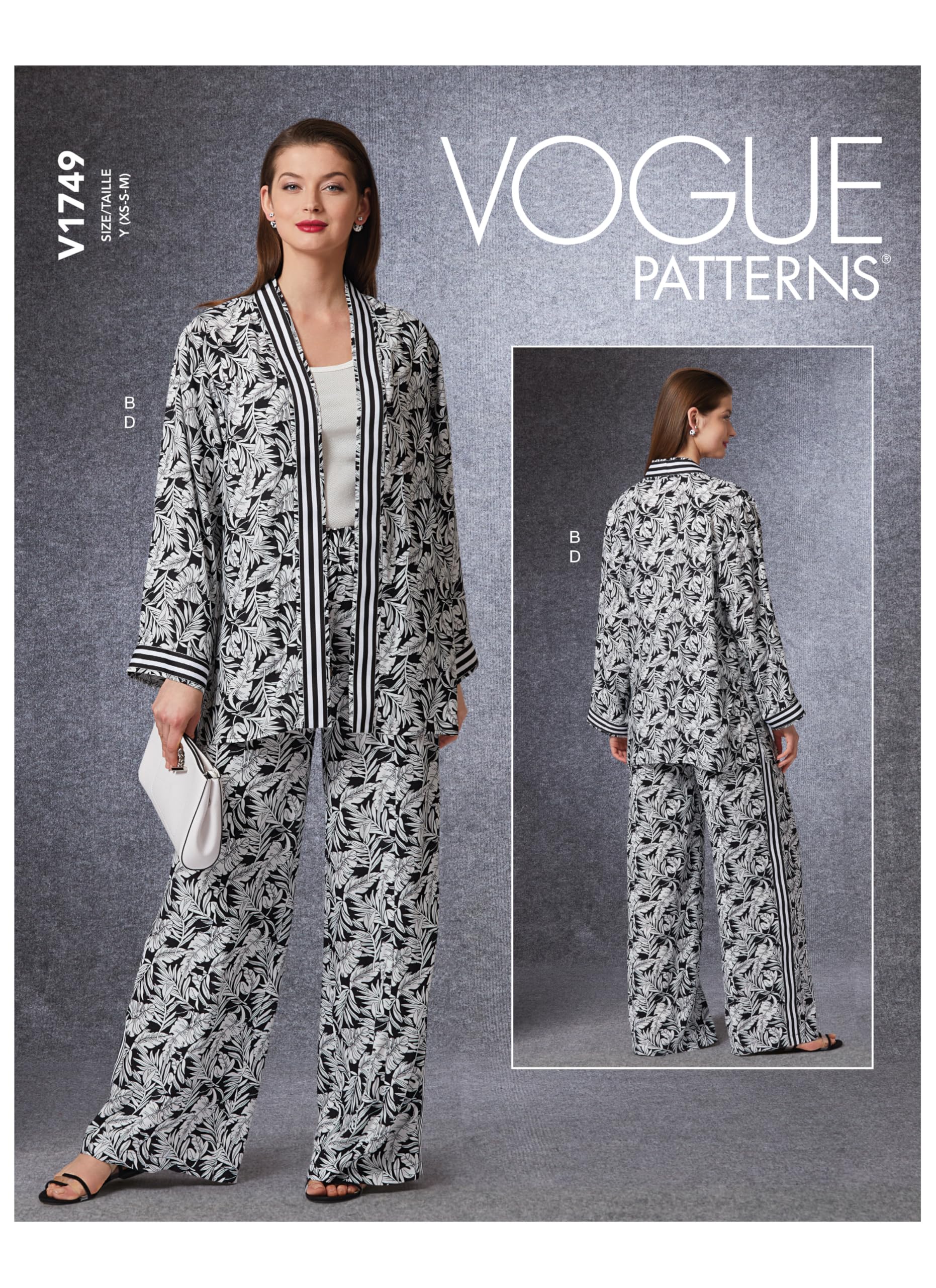 Patrons sportswear Vogue V1749Y pour créer votre tenue de yoga de taille XS-M