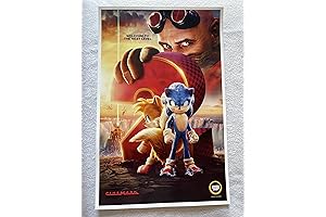 SONIC THE HEDGEHOG 2-11"X17" ORIGINAL PROMO MOVIE POSTER CINEMARK LE 2022