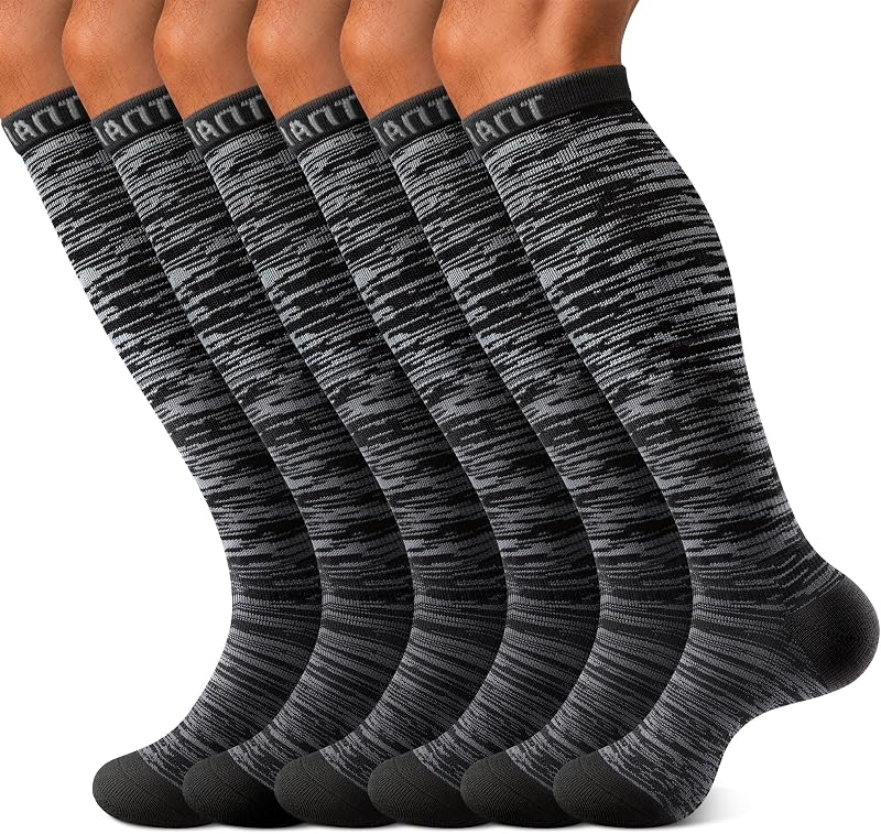 BULLIANT Men Cushioned Compression Sports Recovery Knee-High