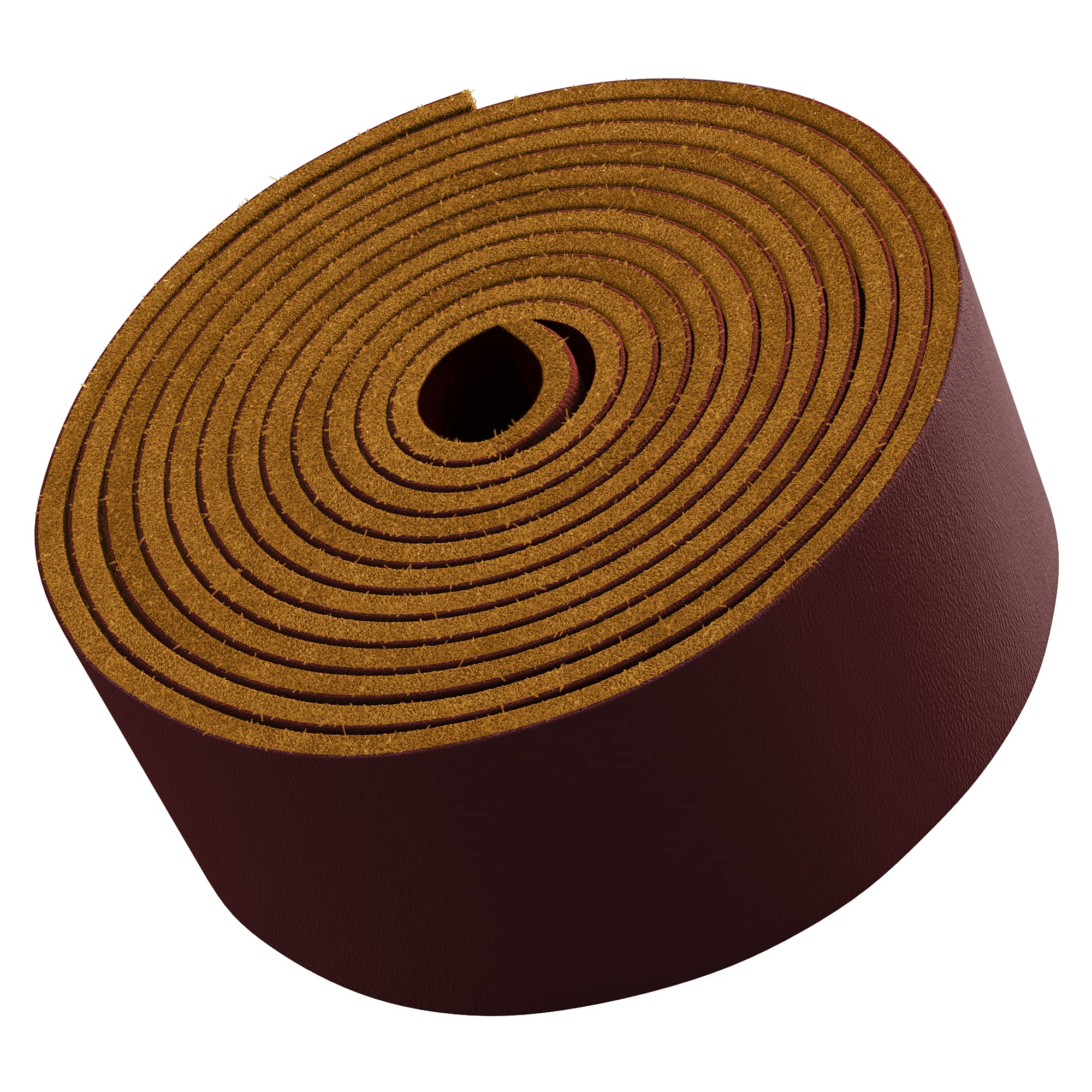 TOFL Genuine Top-Grain Leather Strap | 72 Inches Long | 3/4 Inch Wide | 1/16 Inch Thick (4-5 oz) | 1 Leather Strip for DIY Arts & Craft Projects, Clothing, Jewelry, Wrapping | Burgundy