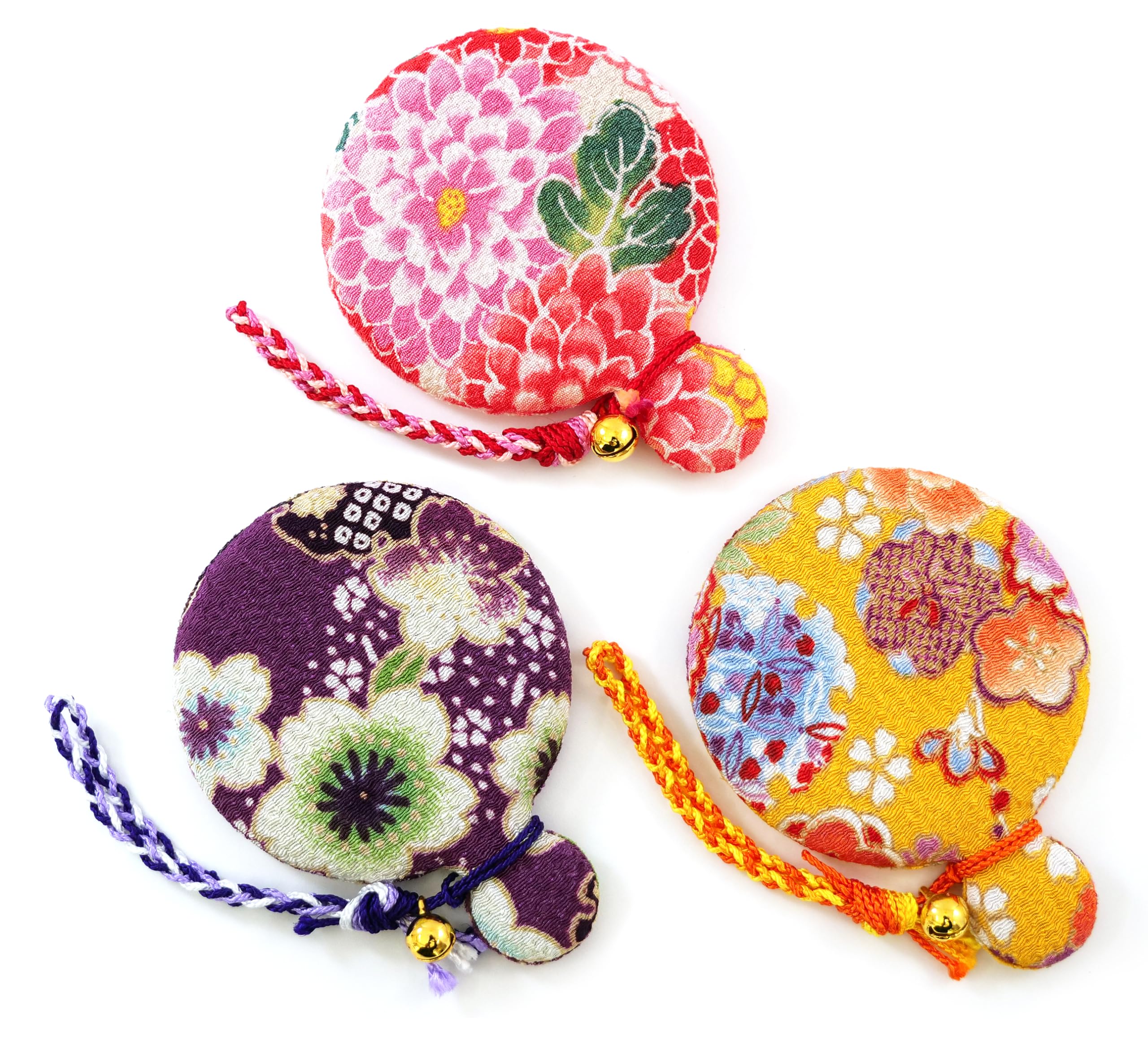 Chirimen Compact Mirror Trio – Japanese Floral