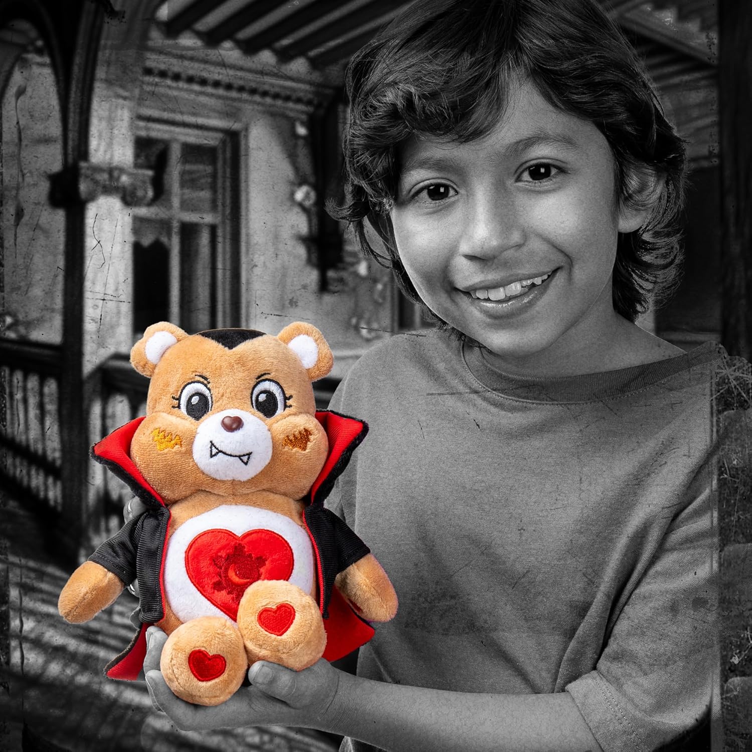Care Bears Universal Monsters 9" Fun Size Plush - Tenderheart Bear as Dracula - Soft, Huggable Plushie, Stuffed Animal for Girls and Boys, Ages 4+