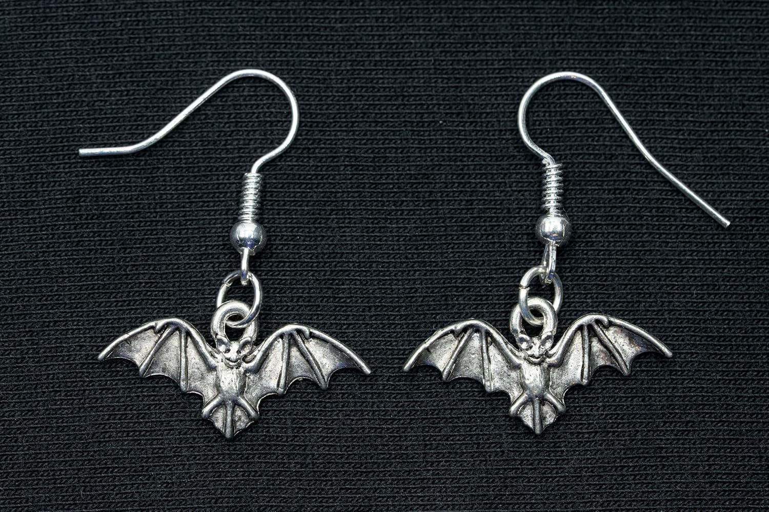 Bat Earrings Miniblings Halloween Vampire Bloodsuckers Silver Plated