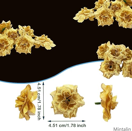 Miniatura 2 de 70 piezas de rosas artificiales de seda, cabeza de rosa falsa, cabezas de rosas para el día de San Valentín, bodas, centros de mesa, día de la