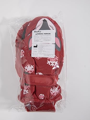 Miniatura 9 de MoKo Manoplas de esquí para niños, guantes de esquí aislados impermeables para niñas y niños, guantes de nieve de invierno para niños