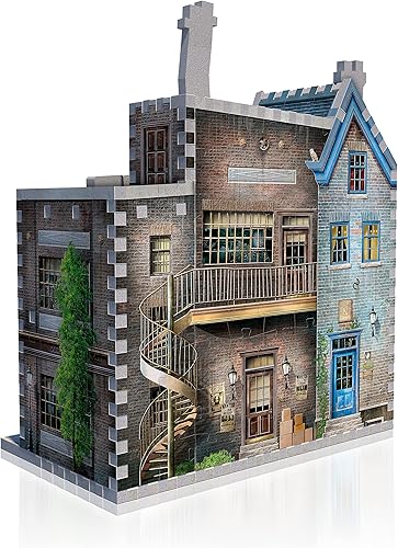 Vista 33 de Wrebbit3D Harry Potter - Rompecabezas 3D modelo de Gringotts Bank Colección Diagon Alley 300 piezas de rompecabezas Construye y viaja por
