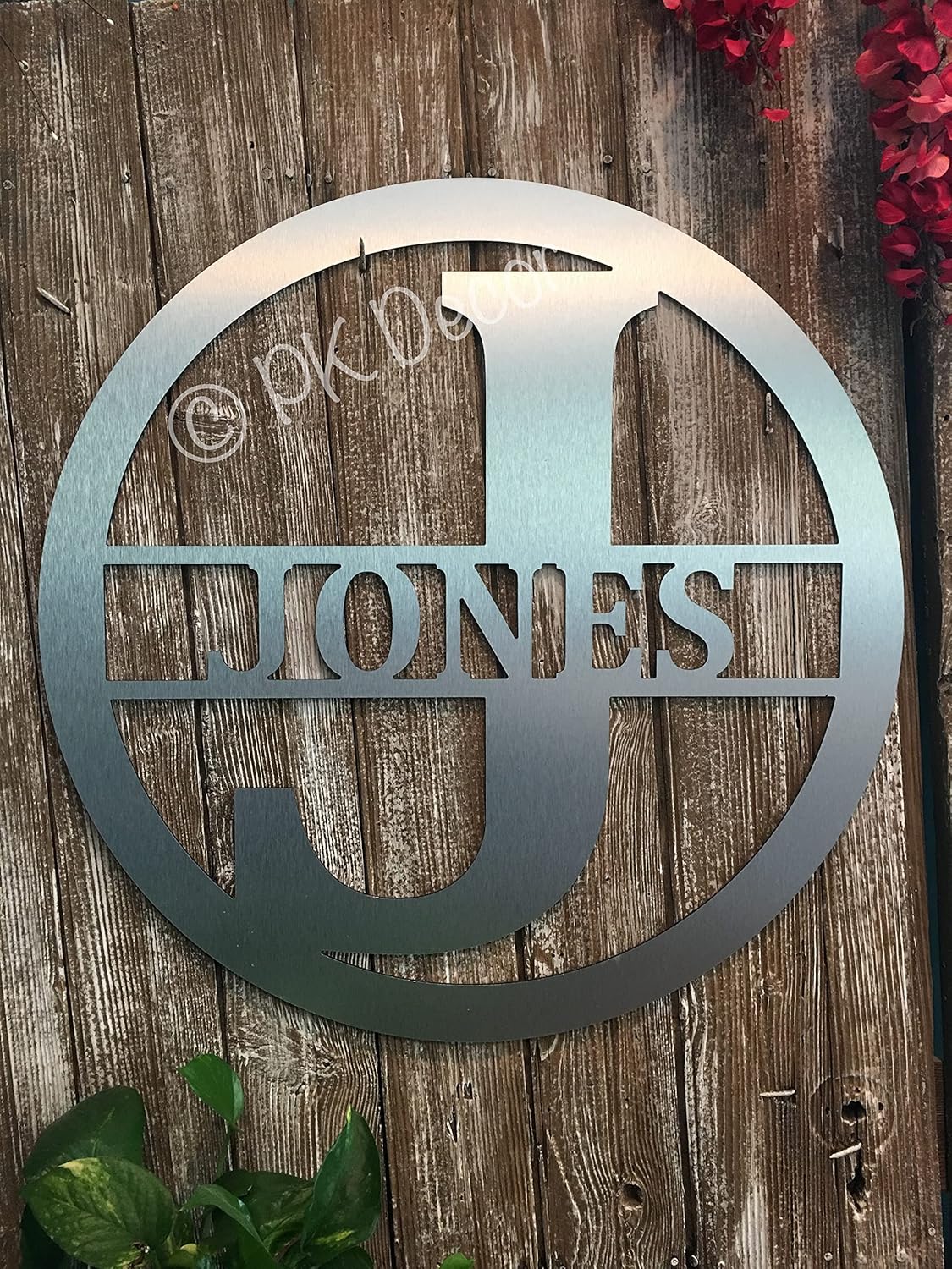 PK Décor Personalized Family Wall Decor, Last Name Sign for Home, Front Door, or Living Room, Custom Teacher Appreciation Gift, QUICK