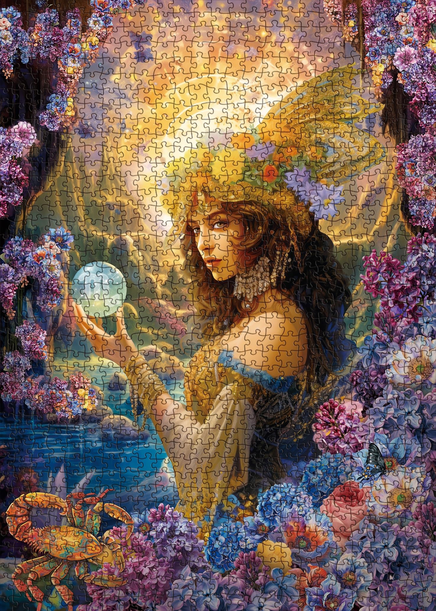 Scorpio Puzzle Star Signs Puzzles 1000 Pieces for Adults, Zodiac Signs Jigsaw Puzzles for Adults, Beautiful Charming Jigsaw Puzzle Family Collage Puzzles as Home Decor