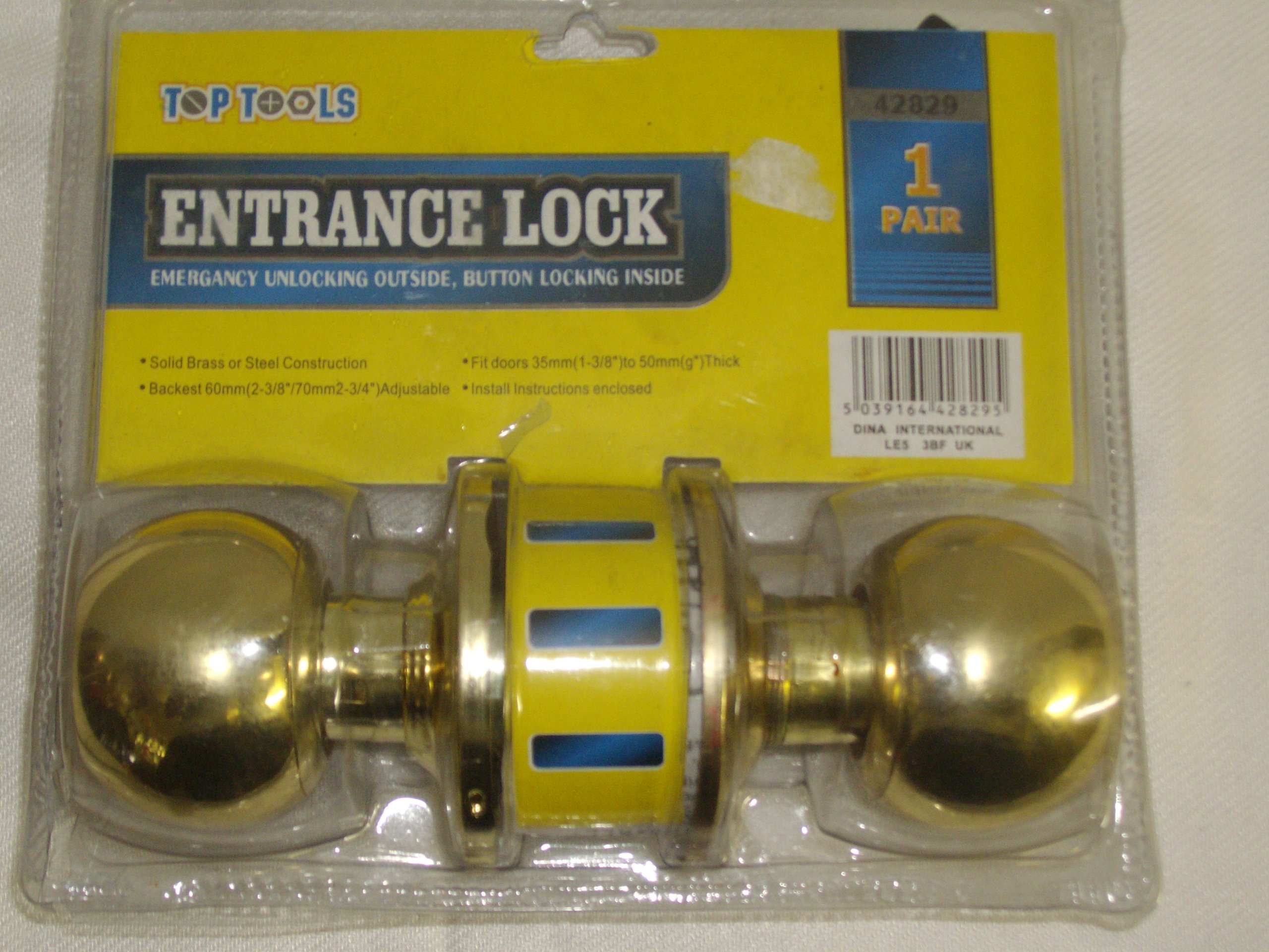 ENTRANCE LOCK 1 PAIR BY TOP TOOLS