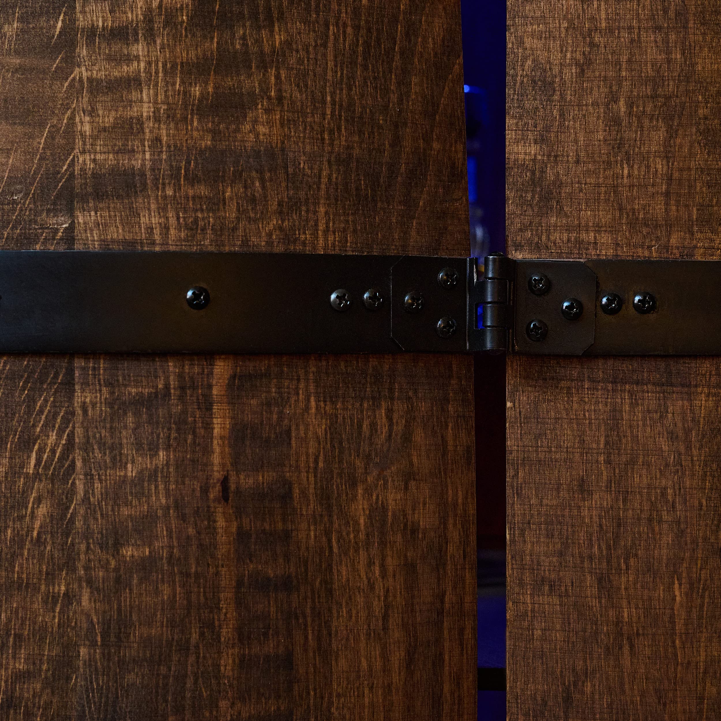 Creative Cooper Casier/Baril à vin avec Porte LED RGB - Armoire à Alcool - Étagère à Bouteilles - Meuble en Bois - 80 cm (wenge)