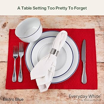 Amazon.com | Everyday White by Fitz and Floyd Bistro Blue