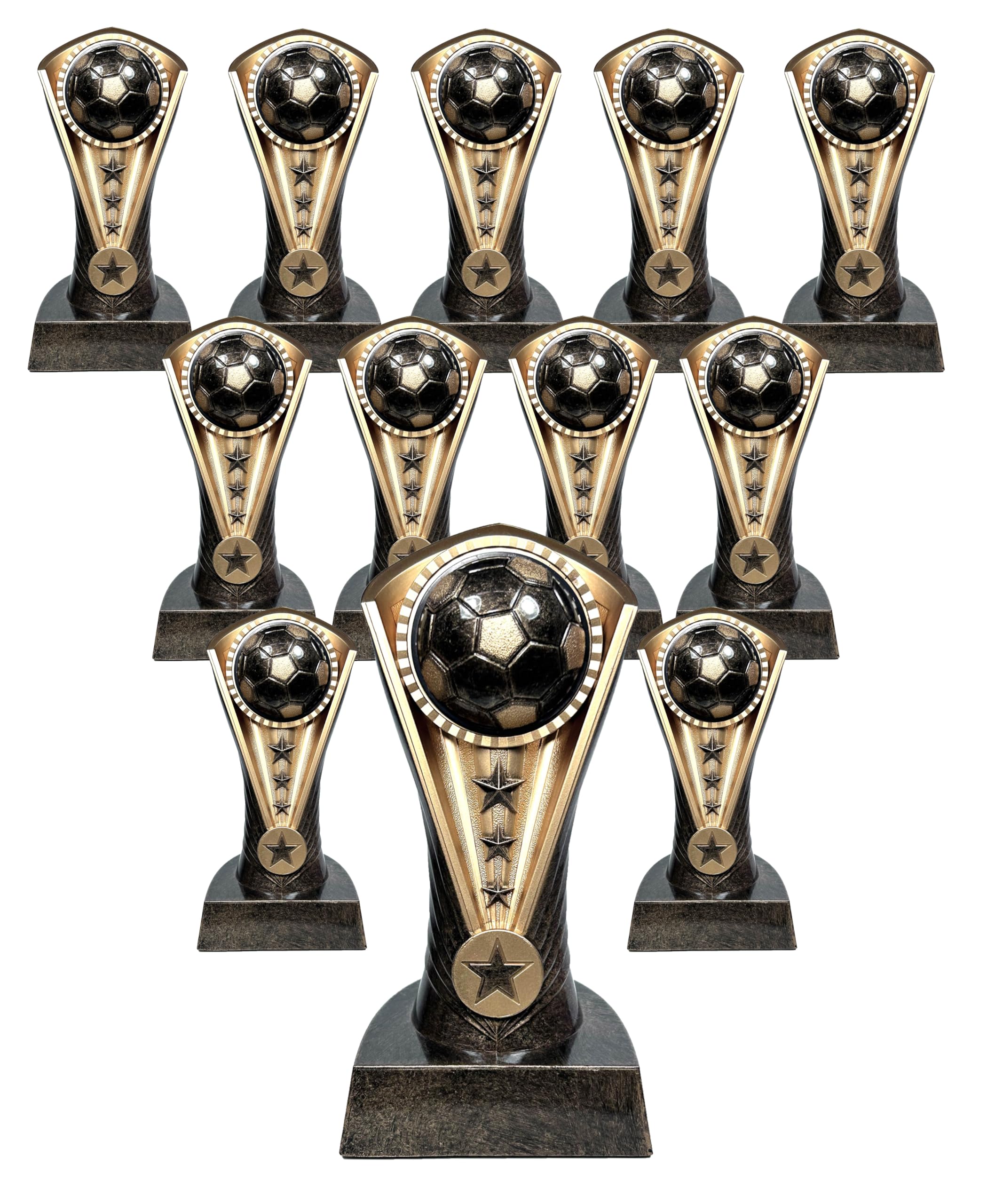 Express Medals Engraved or Blank, Pack of 12, 6.5 Inch Cobra Soccer Trophies