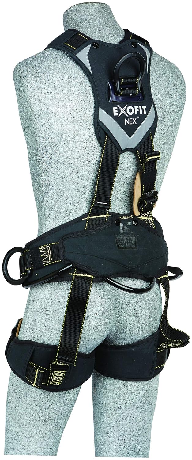 3M DBI-Sala Exofit NEX Arc Flash Rope Access Harness 1113762, Black, Medium, 1 Ea
