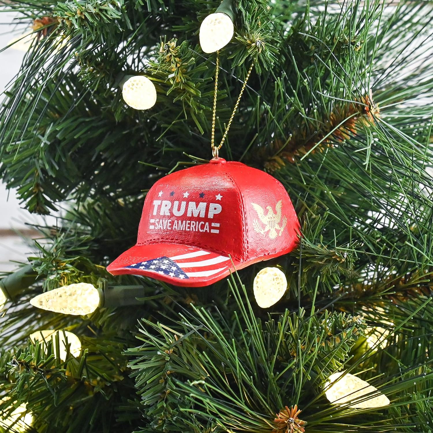 Kurt Adler 3.6" Save America President Trump Christmas Ornament - Image 4
