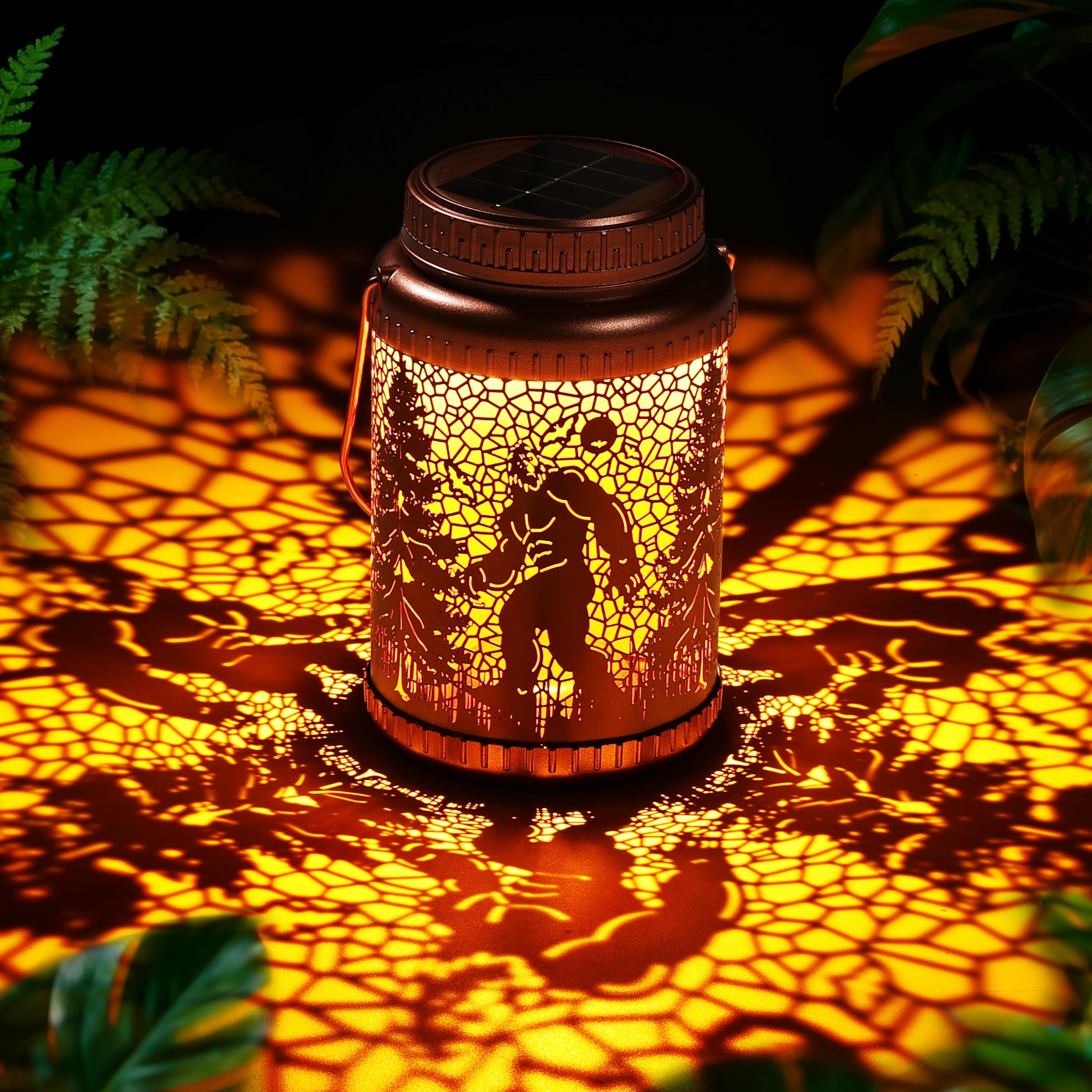 Cooo Landscape Lighting Path Lights Solar Lanterns 6 Pack Outdoor Waterproof Gifts for Women Mom Grandma Solar Lights Decoration Outside for Yard, Patio, Backyard, Porch- Rose Gold Wild Man