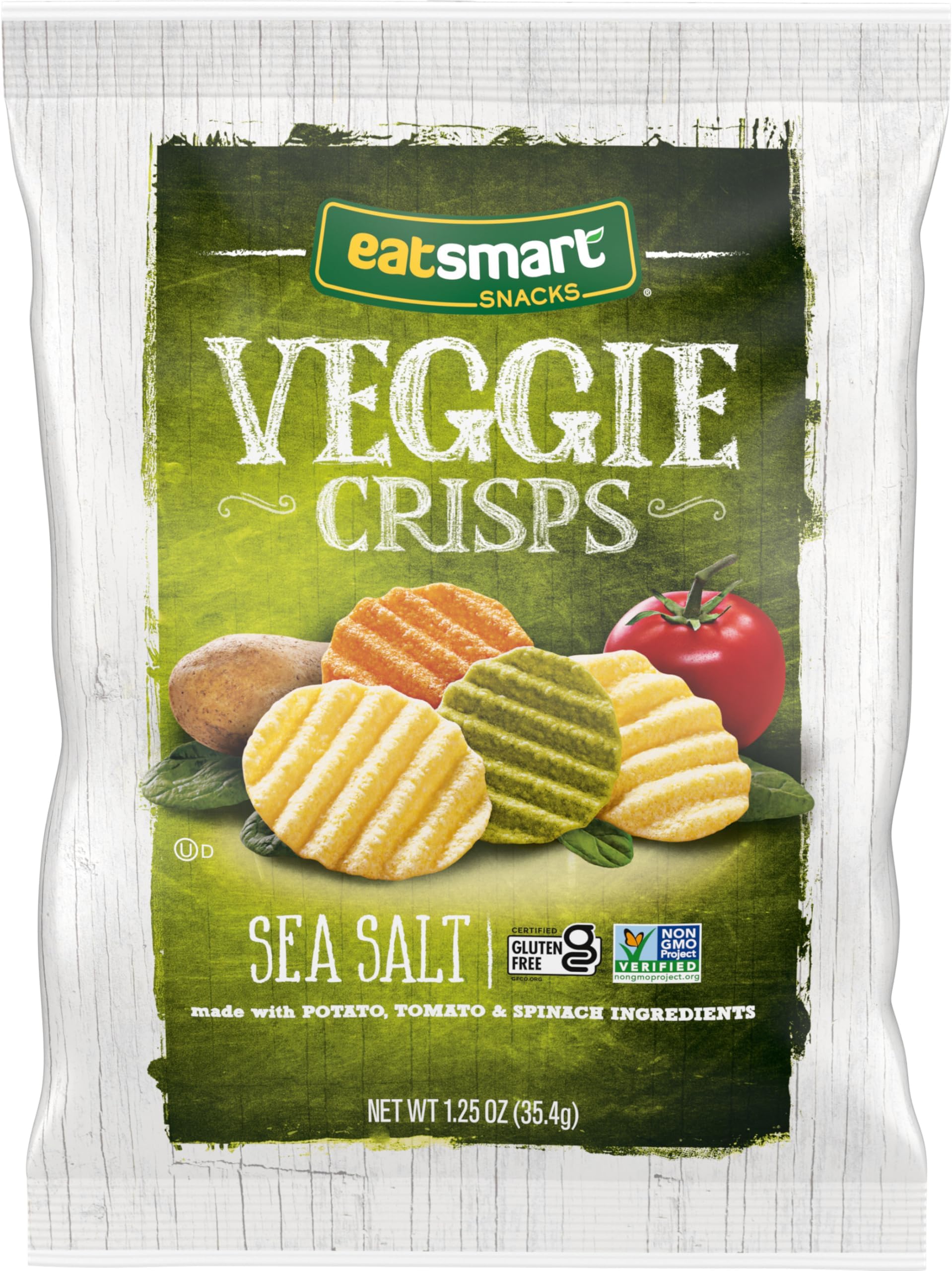 Eatsmart Snacks, Veggie Crisps with Sea Salt, 1.25 Oz (Pack of 8)