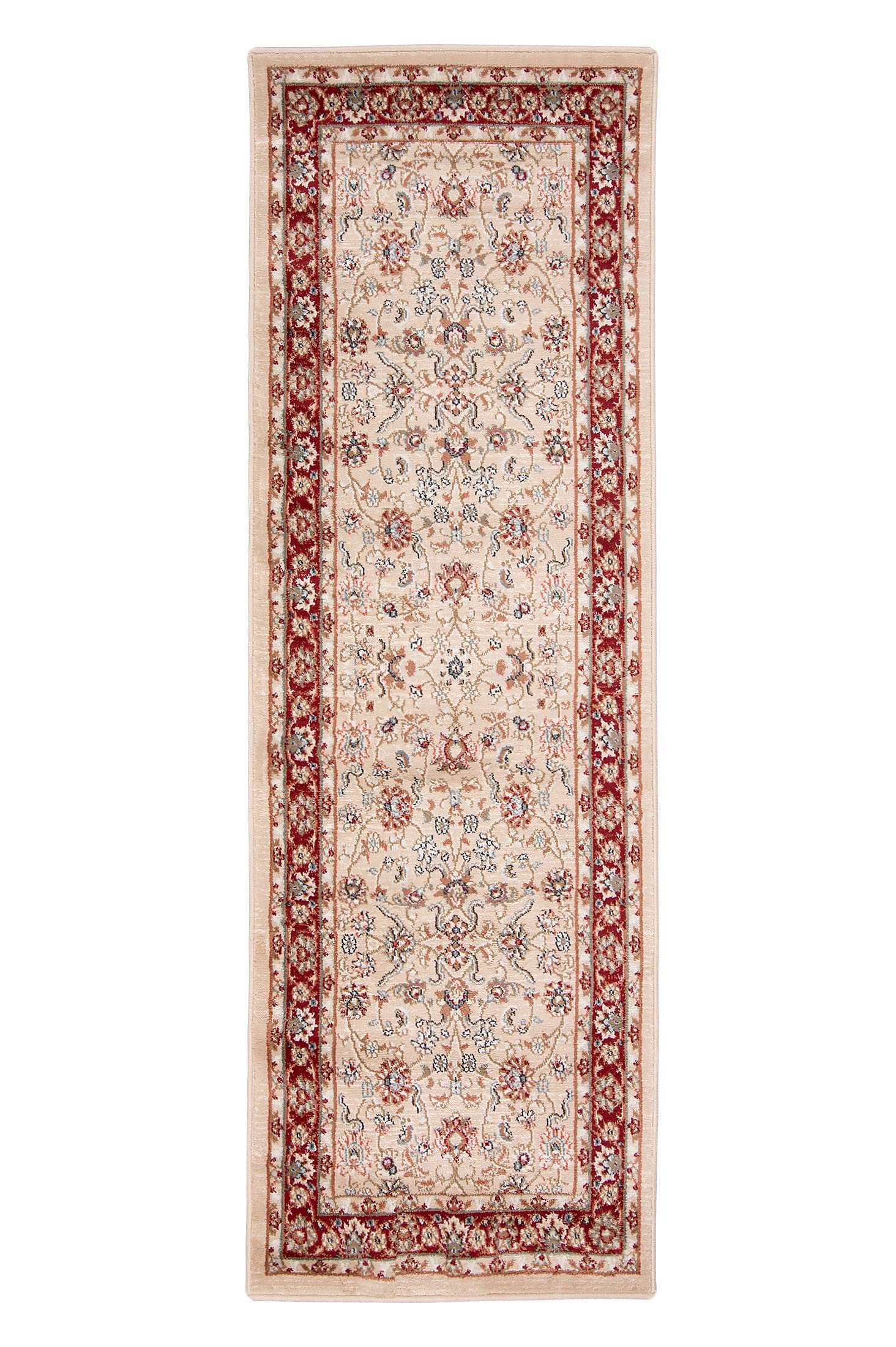 Carpeto Alfombra Pasillo 80x300cm Rojo Clásico Tradicional Oriental Vistoso
