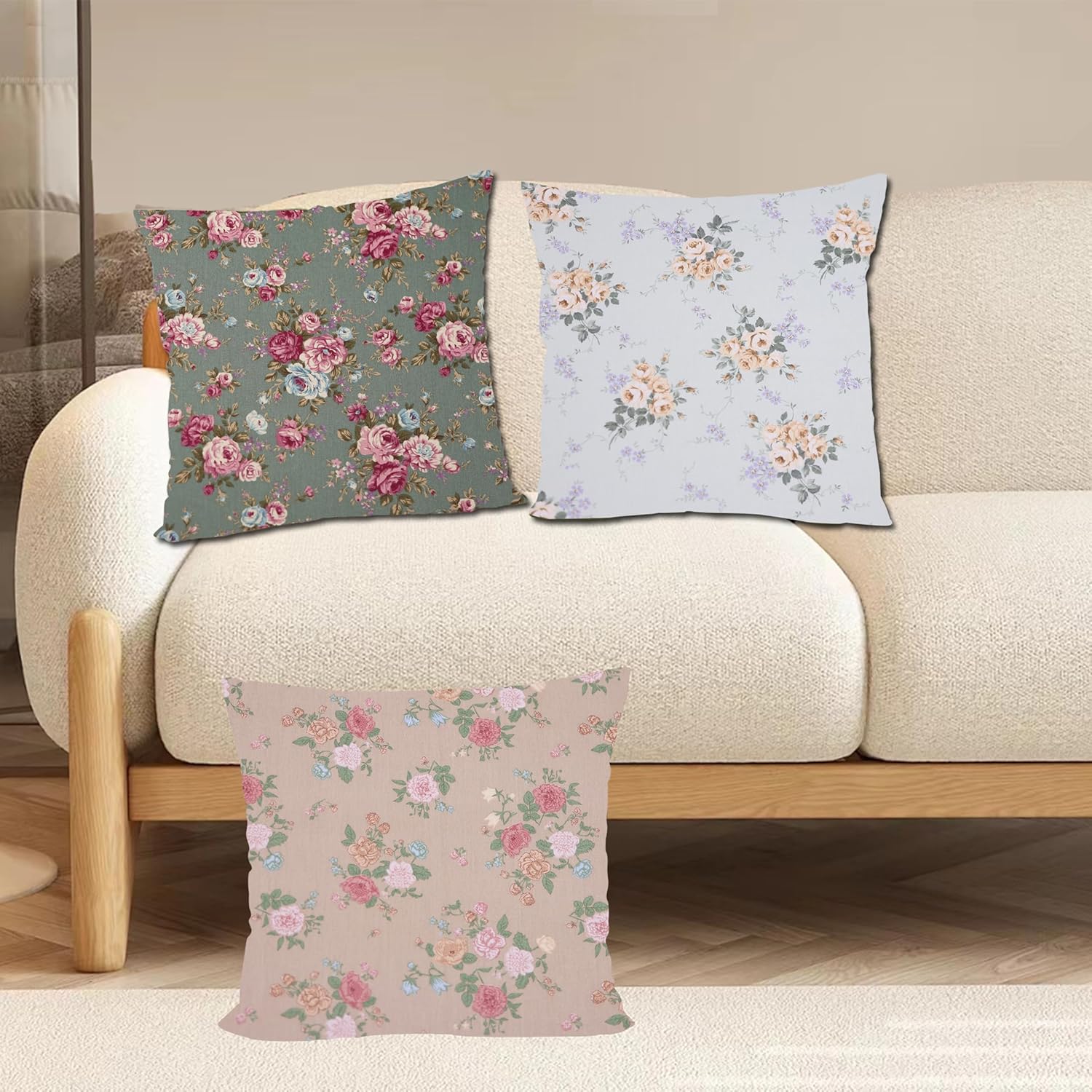14 Pcs Vintage Floral Fat Quarters Fabric Bundles 18x22 Inches - Floral Print Cotton Fabric Squares for Quilting, Sewing, Patchwork, Crafts, Bags, Apparel, and Home Decor, Vintage Floral